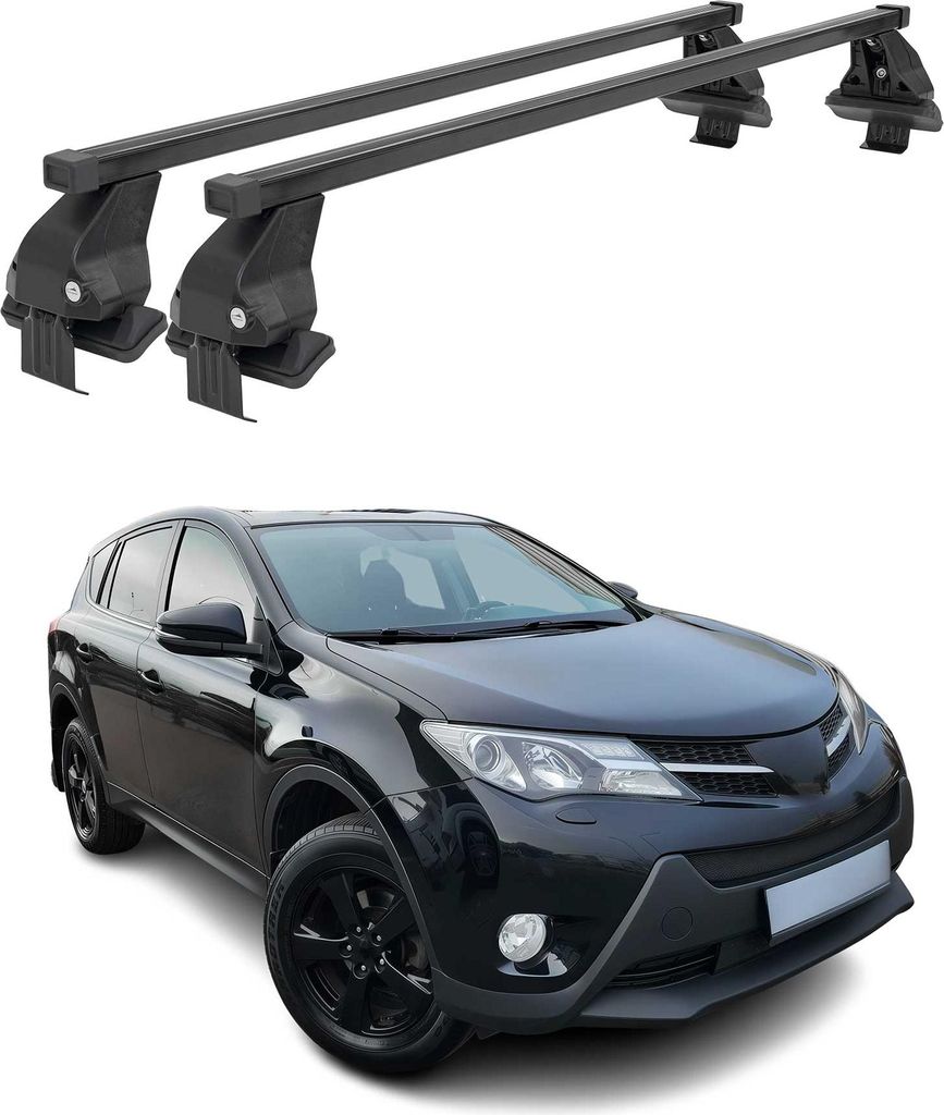 Menabo Dachträger Grundtäger für Toyota RAV4 XA40 2012-2015 50kg Stahl Schwarz