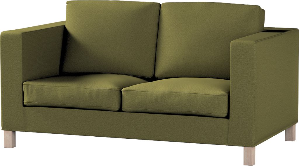 Dekoria Bezug für Karlanda 2-Sitzer Sofa nicht ausklappbar, kurz, olivgrün, 60cm x 30cm x 50cm