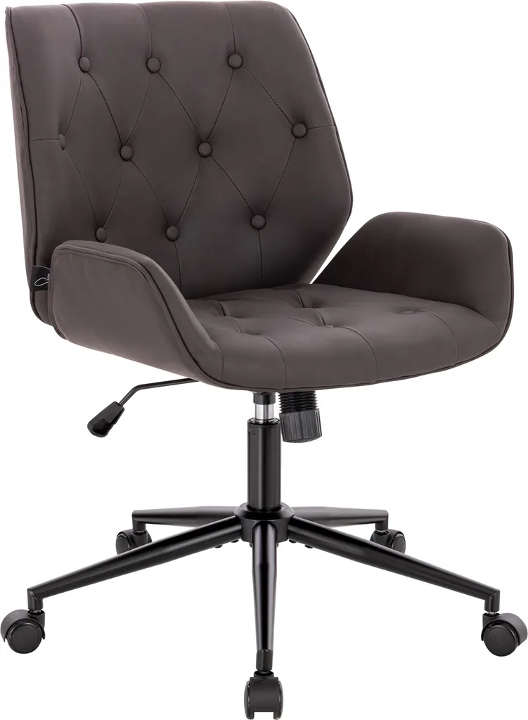 Siège de bureau vintage noir SVITA GABRIEL idéal pour le télétravail