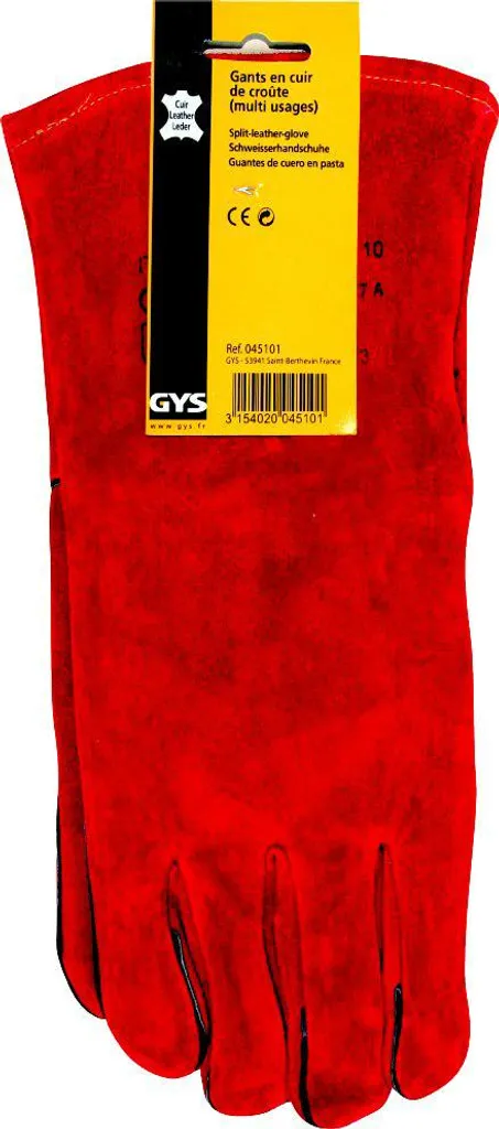 Protezione Professionale Mani: Guanti GYS in Pelle Rossa Foderati