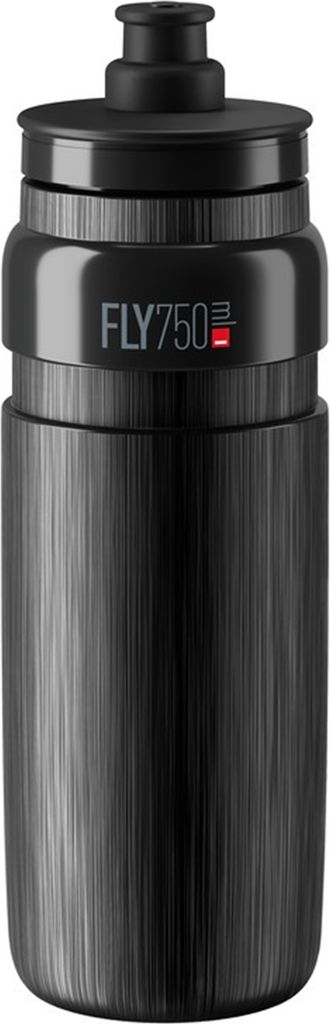 ELITE FLY TEX Wasserflasche Schwarz Grau Logo 750ml SUPER Produktbild 