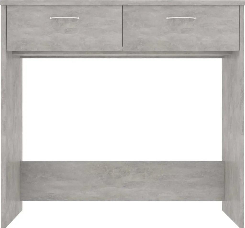 Scrivania d'Arredo vidaXL 80x40x75 cm Grigio Cemento - Look Industrial - 4