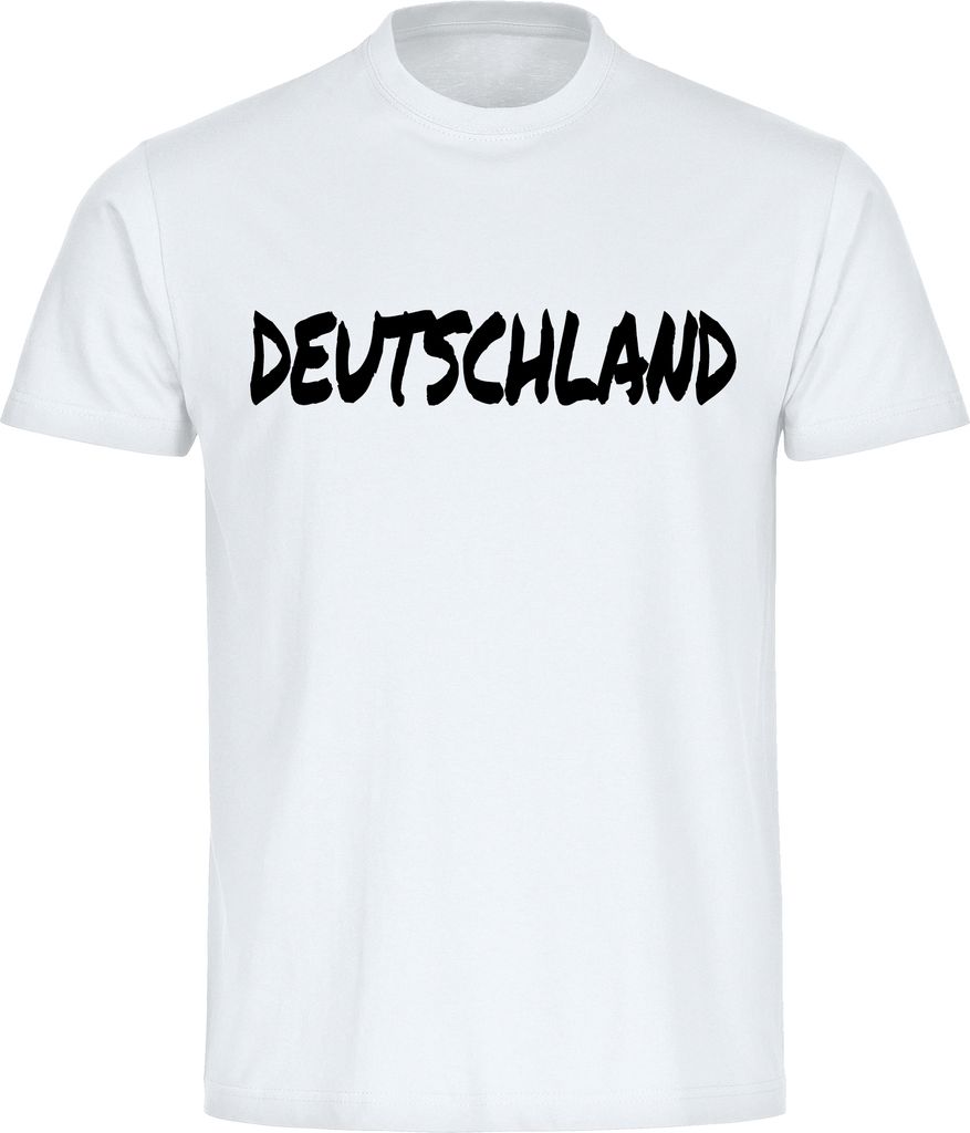 multifanshop Herren T-Shirt - Deutschland - Textmarker, weiß, Größe 4XL