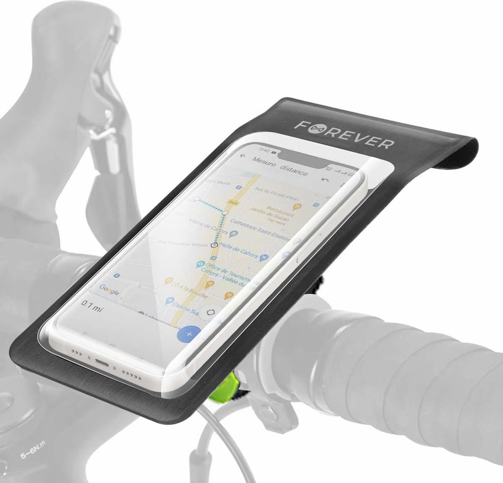 Forever, support vélo rotatif étanche pour smartphone, noir Image du produit 
