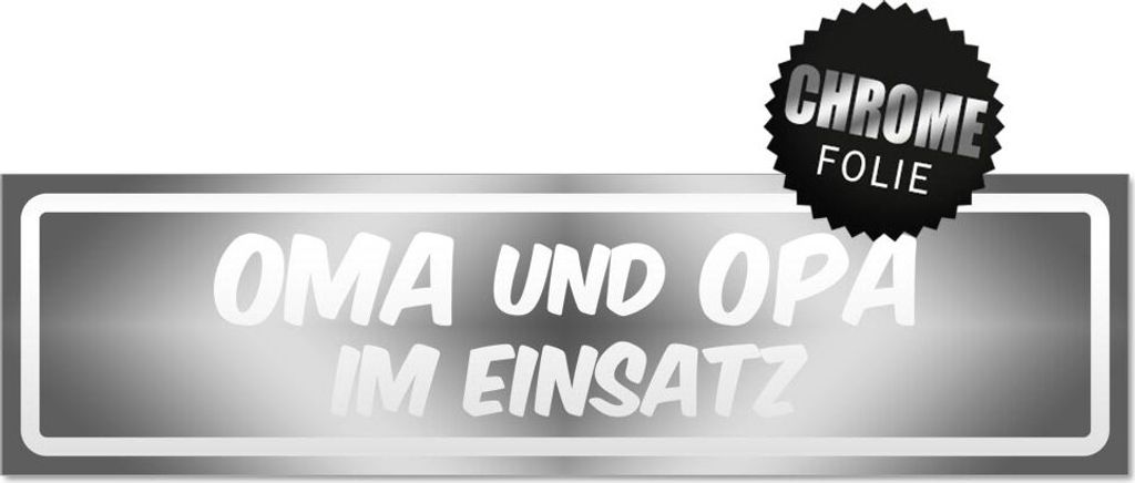 Oma und Opa im Einsatz invertiert Magnetschild Schild magnetisch