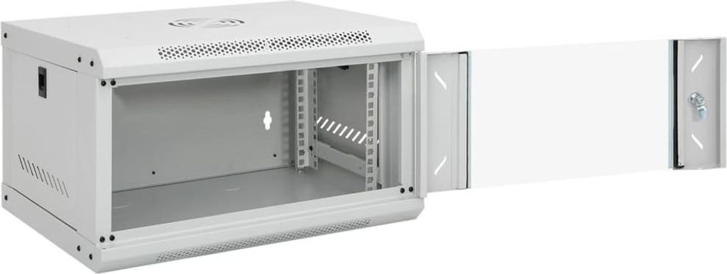 vidaXL 6HE Wandmontierter Netzwerkschrank 19" IP20 53x40x30 cm