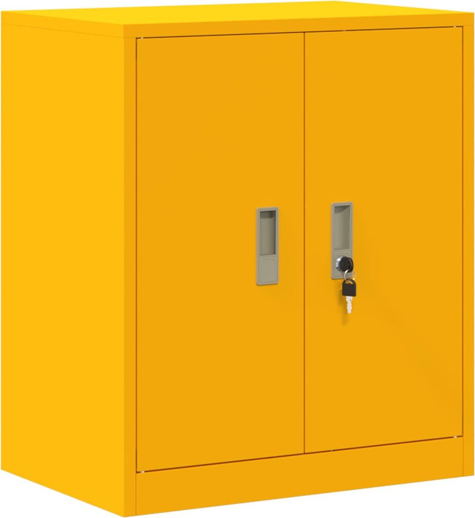 Aufbewahrungsschrank Senfgelb 60 x 40 x 70 cm Stahl