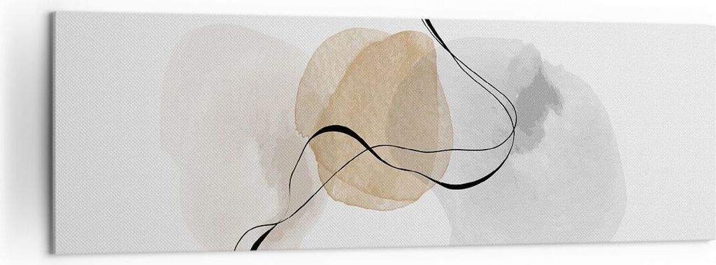 Bild auf Leinwand - Leinwandbild - Einteilig - Abstrakt minimalistisch Aquarell - 160x50cm - Wand Bild - Wanddeko - Wandbilder - Leinwanddruck - Bi...