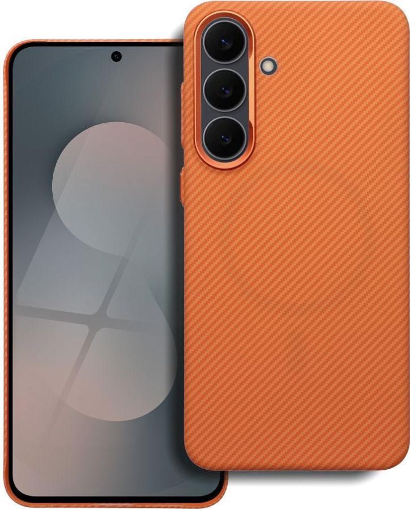 Case passend für Samsung S25 FE Polyamid kompatibel mit MagSafe orange
