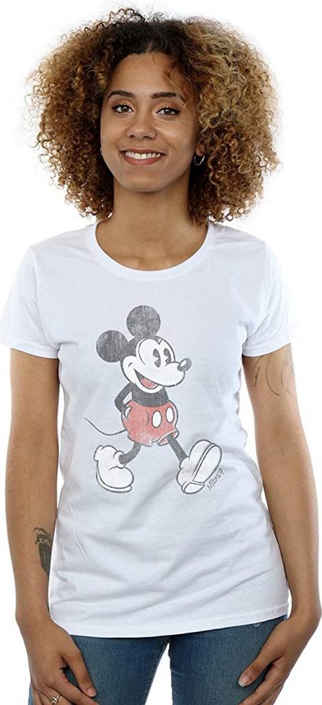 Disney - "Walking" T-Shirt für Damen BI1193 (L) (Weiß)