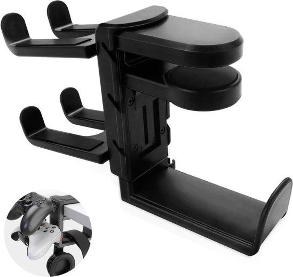 Gaming-Hoofdtelefon-Halter mit 360-Grad-Drehfunktion - Computer-Tisch-Halter - Kabel-Halter - Ruhezeichen-Spar-Halter