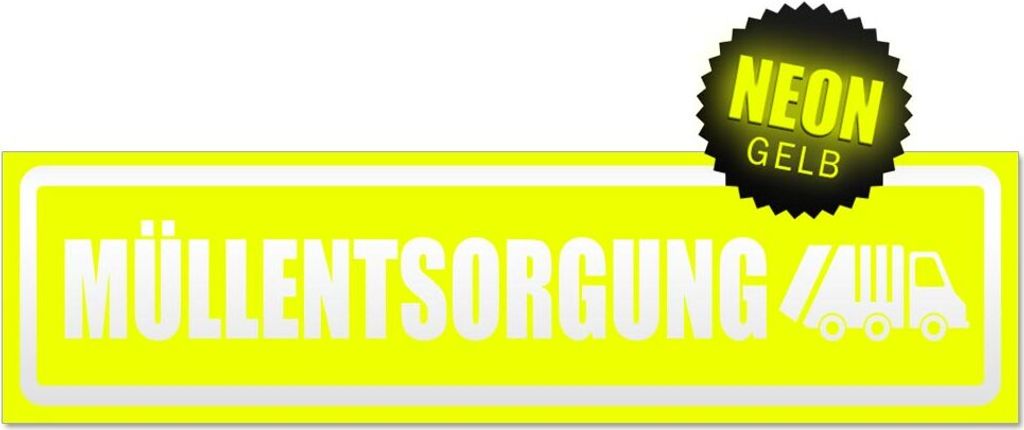 Müllentsorgung Müllauto invertiert Magnetschild Schild magnetisch