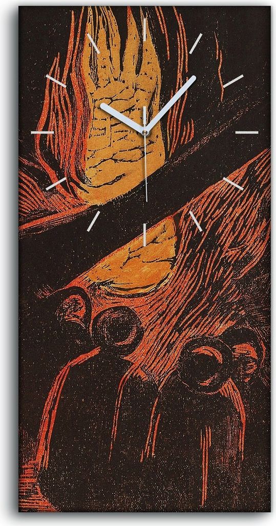 Dekor Leinwand Uhr Wandbilder Geräuschlos Kunstdruck 30x60 Mahana no Varua Ino - weiße Hände