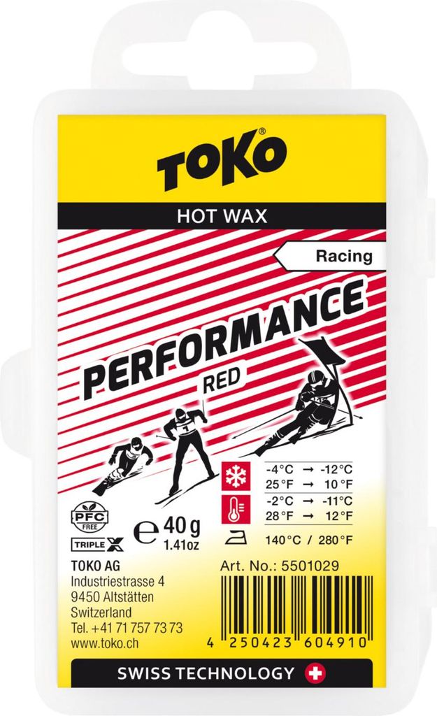 TOKO 5501029, Ski, Gleitwachs, Fest, kalt, Rennen, -2 - -11 °C