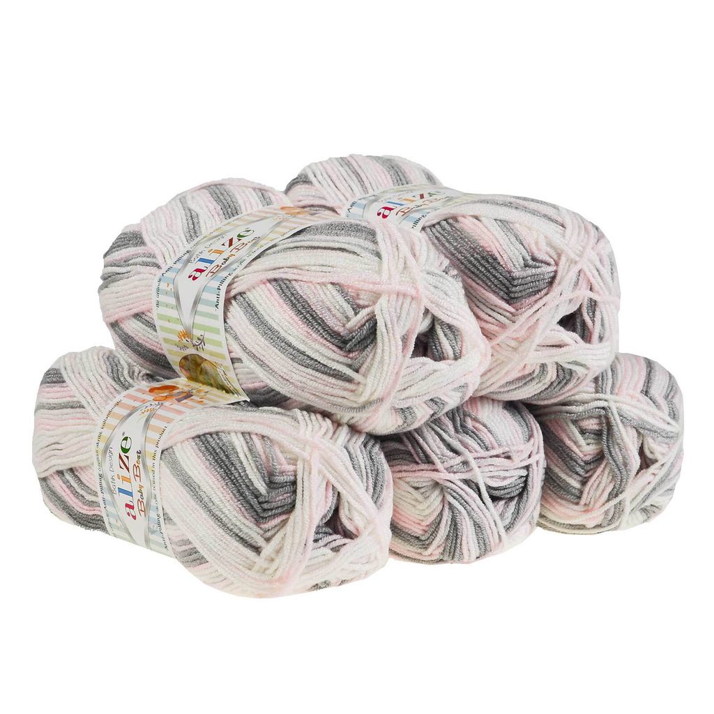500g Baby Wolle Strickgarn ALIZE Baby Best Batik Antipilling, unterschiedliche Farben