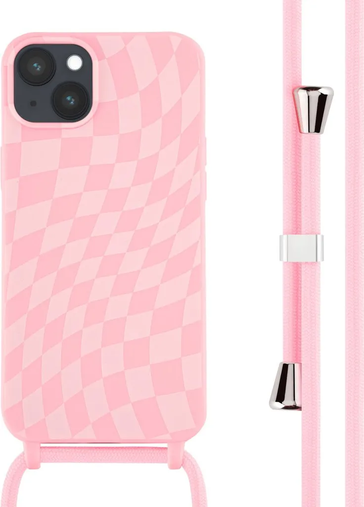 Custodia iPhone 14 Plus con Laccetto imoshion - Rosa Retrò Antiurto
