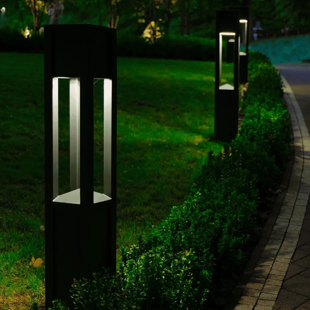 Éclairage jardin puissant borne LED IP65 70cm ASLO fini les zones sombres