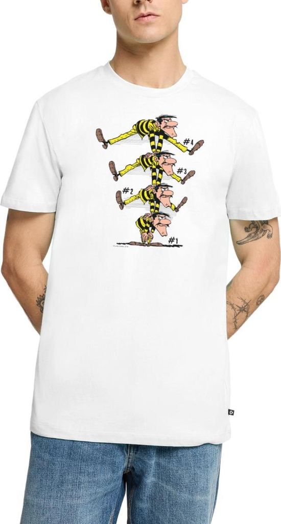 Spreadshirt Die Dalton Brüder Lucky Luke Männer Premium T-Shirt, XL, Weiß