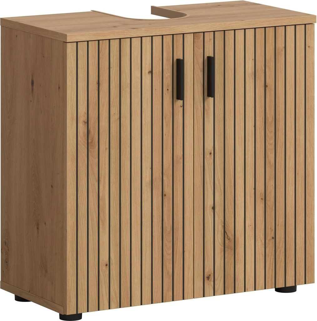 Waschbeckenunterschrank >Mone< in artisan oak - 60x59x30cm (BxHxT)