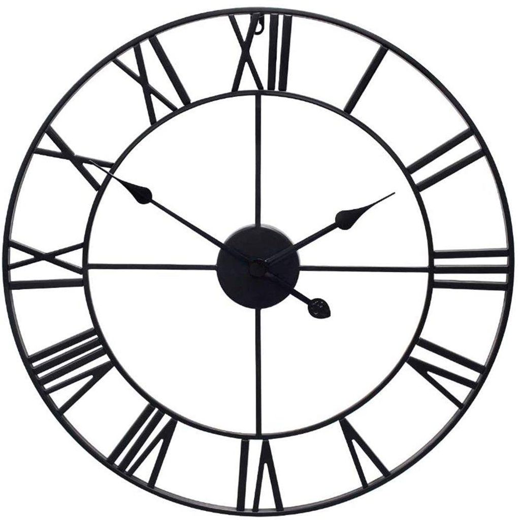 Verk 01563 Retro 3D nástenné hodiny 60 cm čierne Obrázok produktu 