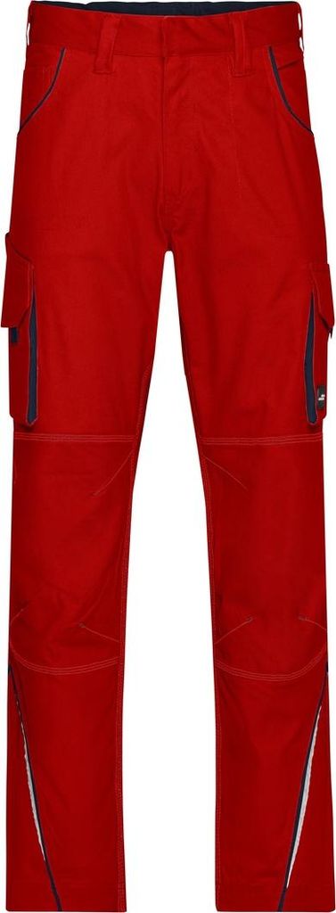 James & Nicholson Funktionelle Arbeitshose JN847 Gr. 62 red/navy