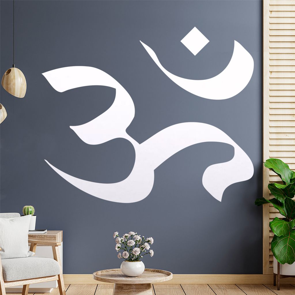 Om Ohm Wandtattoo in 6 Größen - Wandaufkleber Wall Sticker - Dekoration, Küche, Wohnzimmer, Schlafzimmer, Badezimmer