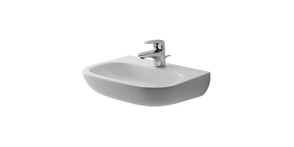 Duravit D-Code lave-mains, avec trou pour robinetterie, sans trop-plein, 450x340x145mm, blanc brillant, 0707450000, 0707450000