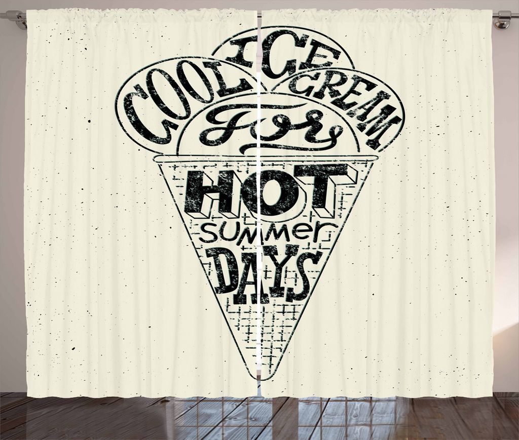 ABAKUHAUS EIS Rustikaler Gardine, Kühles EIS, Schlafzimmer Kräuselband Vorhang mit Schlaufen und Haken, 280 x 225 cm, Anthrazit grau Kokosnuss