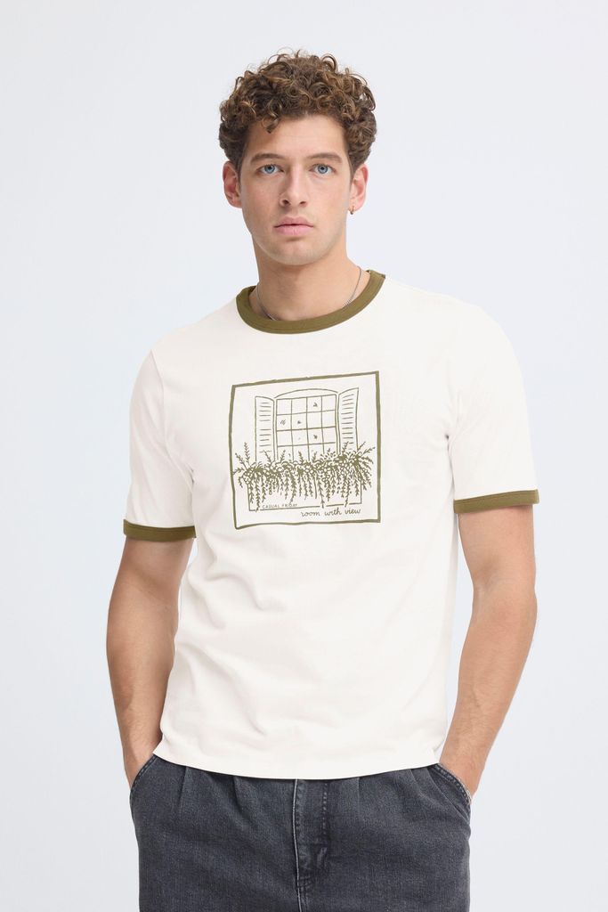 Casual Friday CFTorpe Herren T-Shirt Kurzarm Shirt 100% Baumwolle Regular Fit
