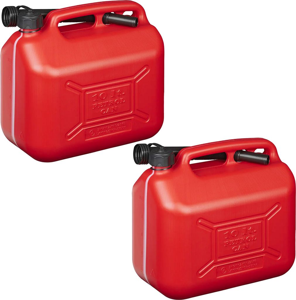 2er Set Kraftstoffkanister 10L Kunststoff rot UN- Produktbild 