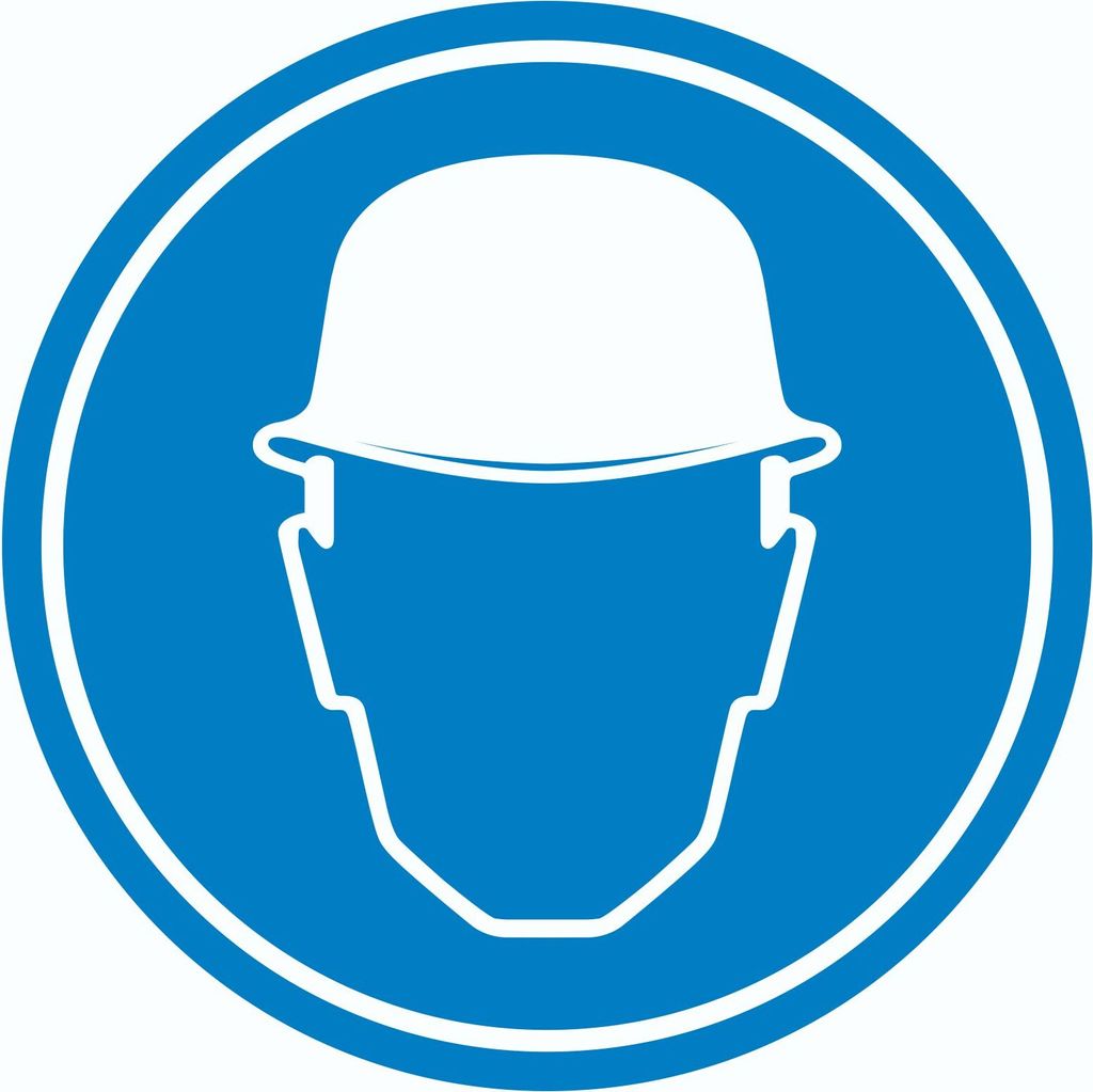 Schutzhelm tragen Aufkleber Kreis Ø100mm