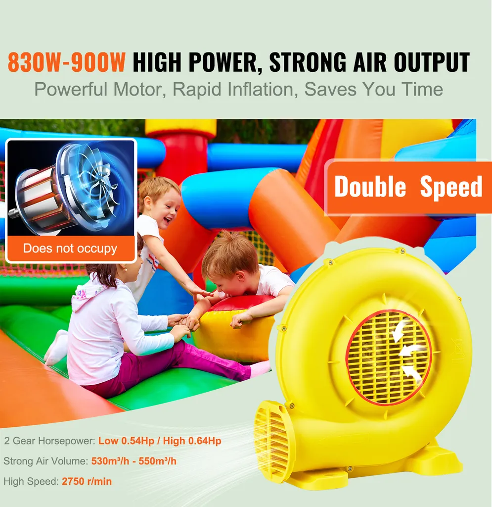 Pompe à Air Professionnelle 450W pour Château et Structure Gonflable - 2