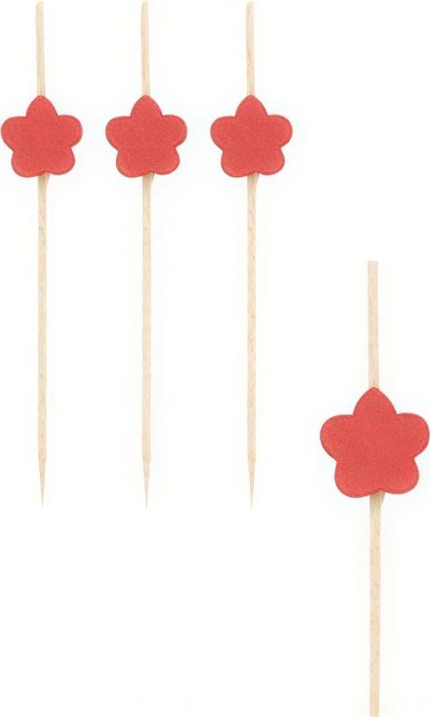 Snacksticks „Blume“ 7 cm 100 Stück. Produktbild 