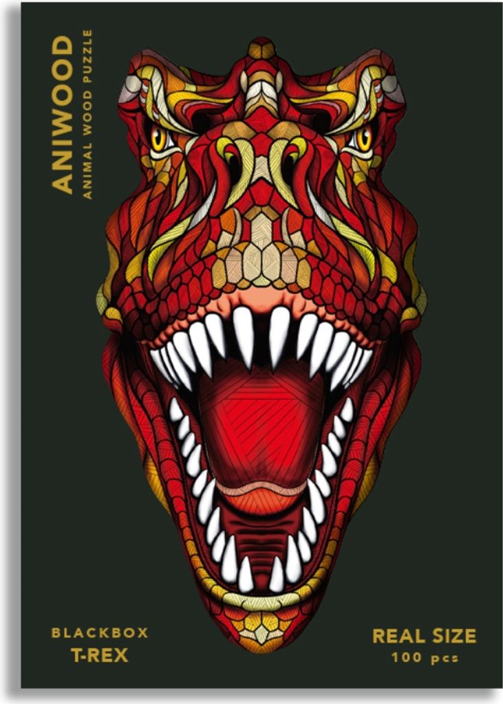 ANIWOOD Puzzle T-Rex S 100 Teile, Holz (16 x 22,8 x 3 cm), 100-teilig (1 Set)
