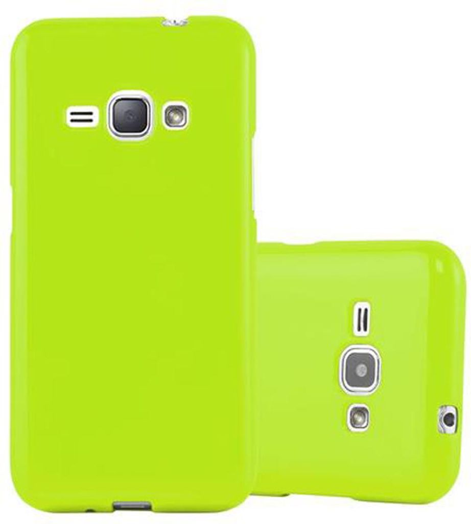 Cadorabo Schutzhülle für Samsung Galaxy J1 2015 Hülle in Grün TPU Etui Hülle Case Cover