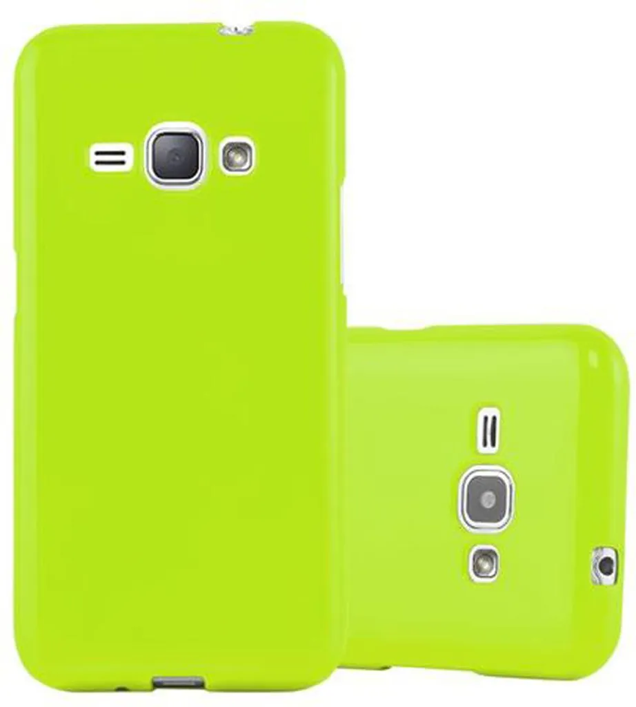 Cadorabo cover protettiva per Samsung Galaxy J1 2015 cover in TPU verde Custodia Cover