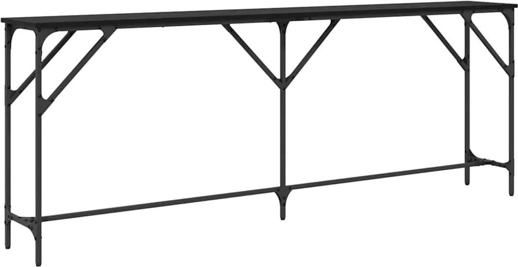 Konsolentisch Schwarz Eichen-Optik 200 x 29 x 75 cm