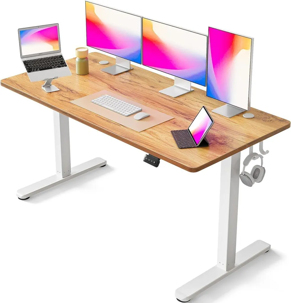 Bureau réglable électrique avec mémoire et système anti-collision 152cm