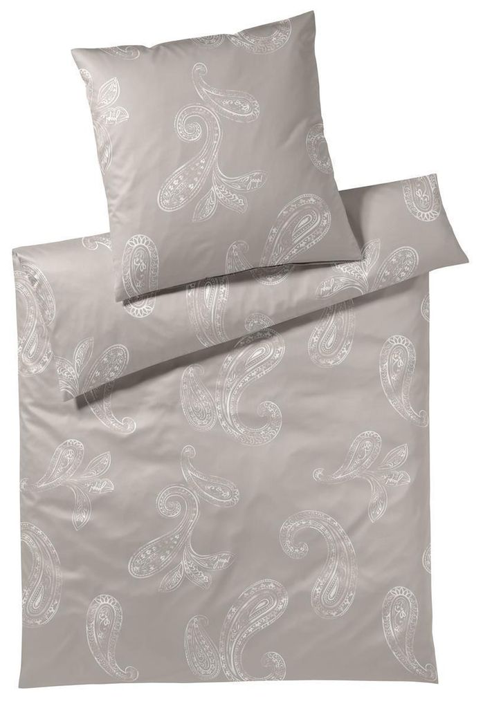 JOOP! Mako-Satin-Bettwäsche-Garnitur Paisley Farbe taupe Größe 200x200+2x70x90