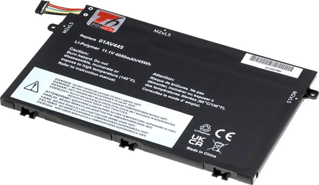 Sostituzione Batteria Lenovo 01AV445 45Wh | T6 Power Alta Densità