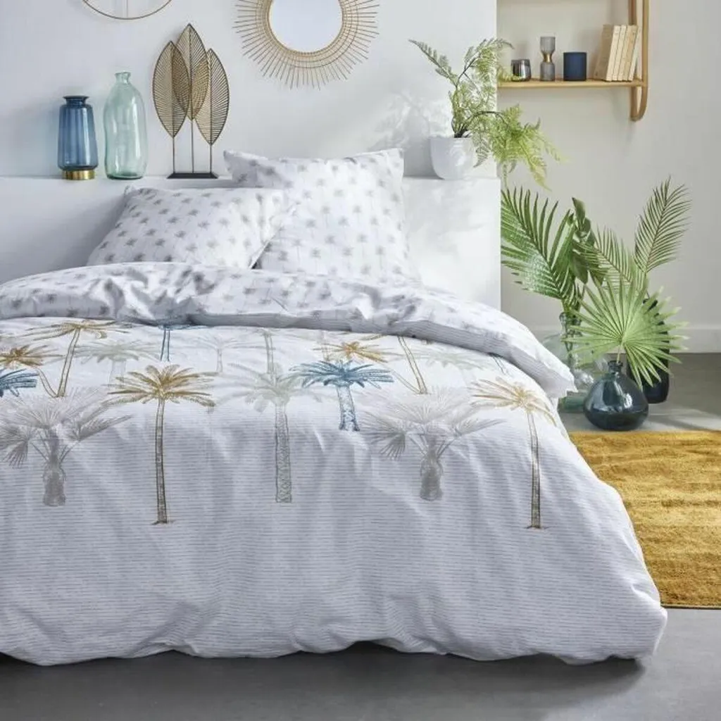 Housse de couette 220x240 avec taies TODAY Sunshine en coton imprimé