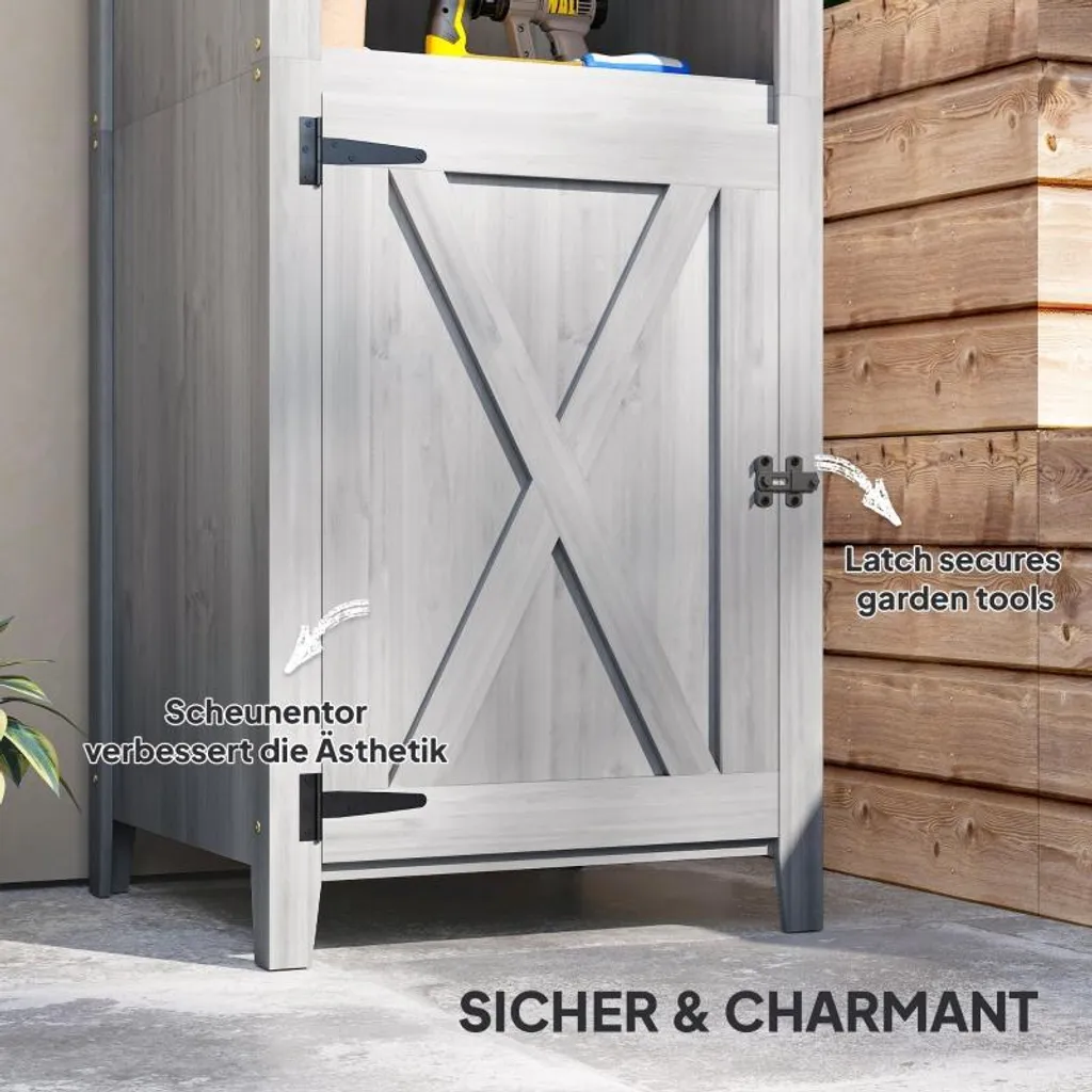 Abri de jardin pour outils et accessoires de terrasse et cour arrière