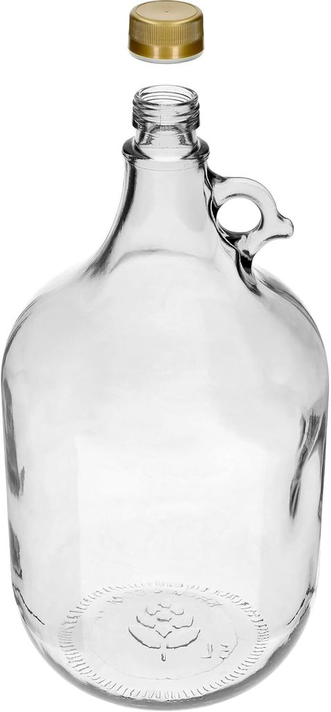 5 L Flasche mit rundem Griff Rundgriff Henkel Schraubverschlüss Weinballon