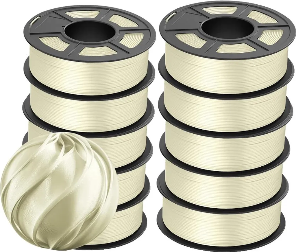 Filament imprimante 3D 1.75mm TPUSILK 10CW sans bulles - Lot de 10 rouleaux