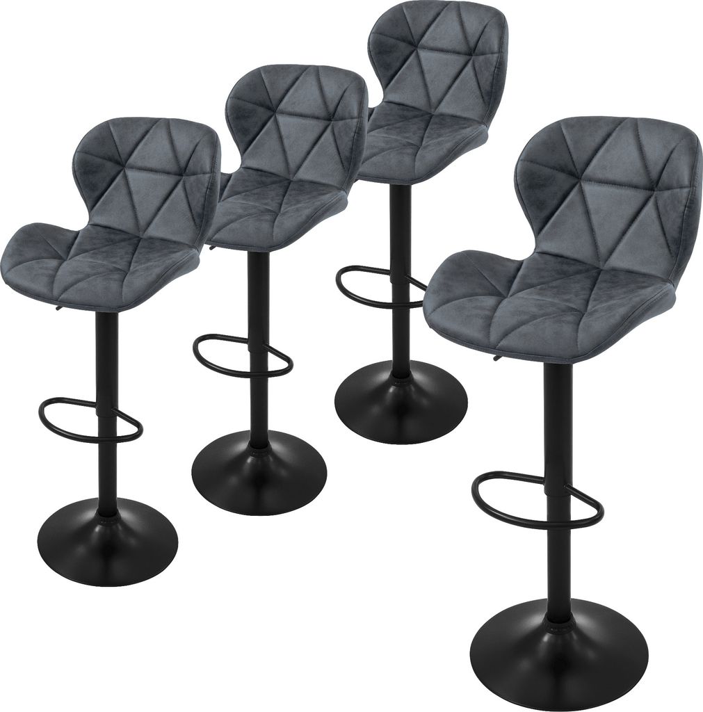 ML-Design 4er Set Barhocker Tresenhocker 360° drehbar, Produktbild 