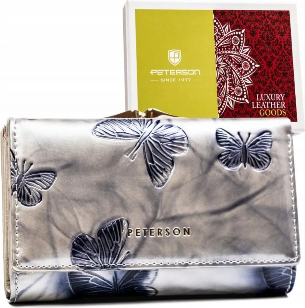 Regalo Donna: Portafoglio Peterson Sanigia Argento Elegante