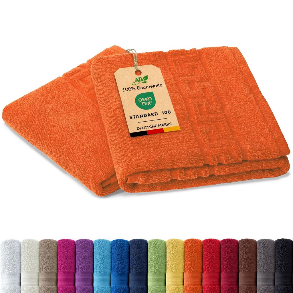 2er-Set ARIZONA Handtuch-Serie – 700 g/m² Frottier in 9 Größen verfügbar, Größe: 2er-Set Duschvorleger 50x70 cm, Farbe: Terra
