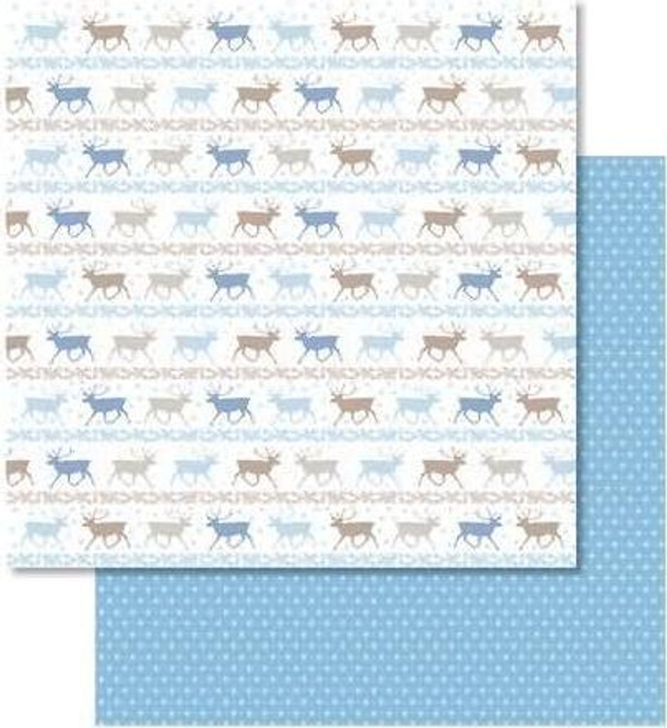 Scrapbook Paper Classic Christmas blau/braun12x12 Zoll VE=25 Blatt Motiv 2