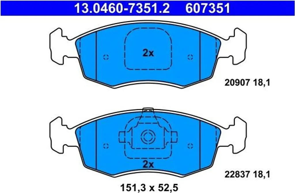Plaquettes de Frein Fiat Strada 1.3 D Multijet 11- Haute Résistance