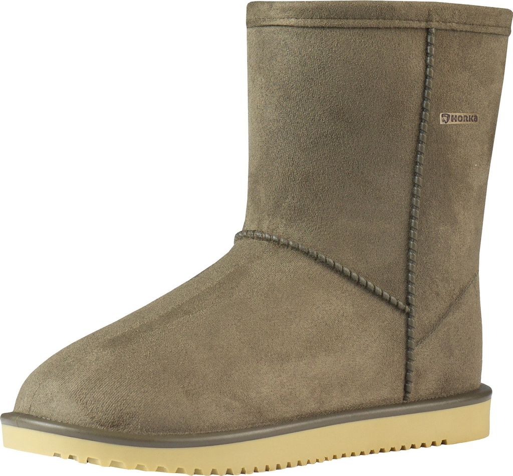 HORKA Woolley Outdoor Stiefel Wildleder/Pelzimitat Grün Größe 39